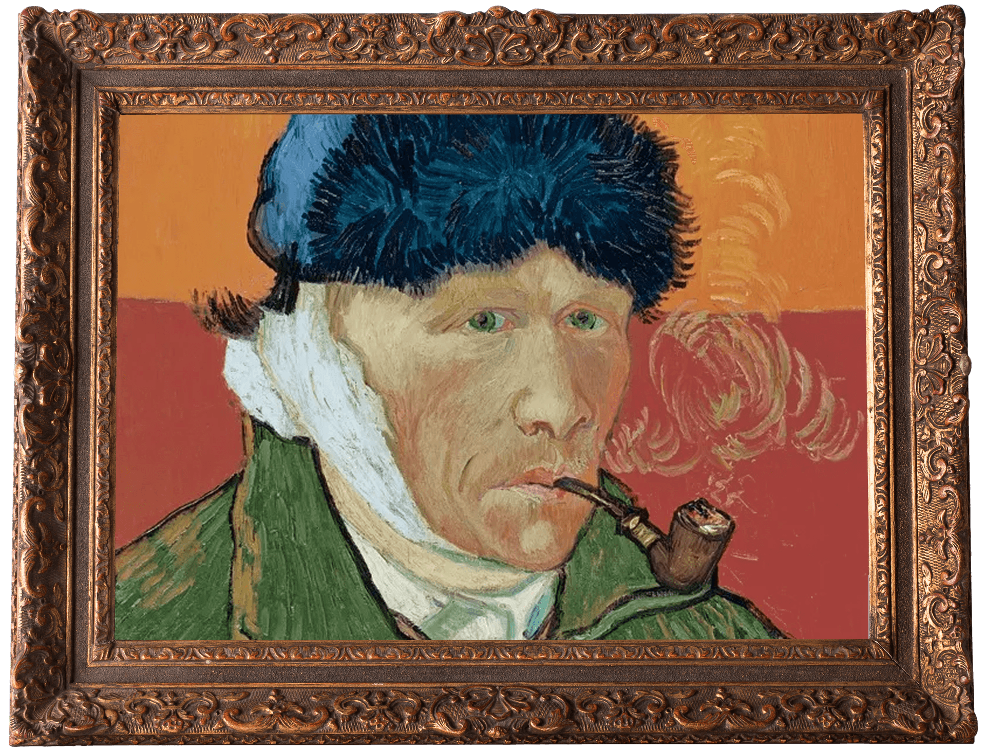 Self-Portrait with Bandaged Ear and Pipe, Vincent Van Gogh, 1889